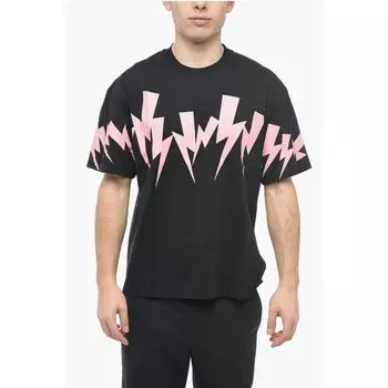 Футболка JUMBLEND BOLT облегающего кроя с круглым вырезом Neil Barrett, Black