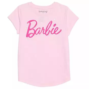 Футболка Jumping Beans Barbie Magic с потертым логотипом для девочек 4–12 лет Jumping Beans