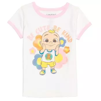 Футболка Jumping Beans Cocomelon для девочек и малышей с рисунком «Cute To Be Kind» Jumping Beans