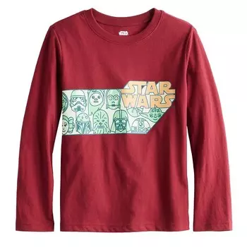 Футболка Jumping Beans с длинными рукавами и рисунком «Звездные войны» для мальчиков 4–12 лет, цвет Star War Icons