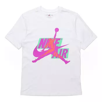 Футболка jumpman classics hbr с круглым вырезом и коротким рукавом Air Jordan, белый