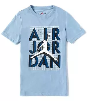 Футболка Jumpman Jordan Stack с короткими рукавами Jordan Big Boys 8–20, синий