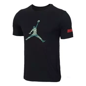 Футболка jumpman logo баскетбольная спортивная футболка мужская Air Jordan, черный