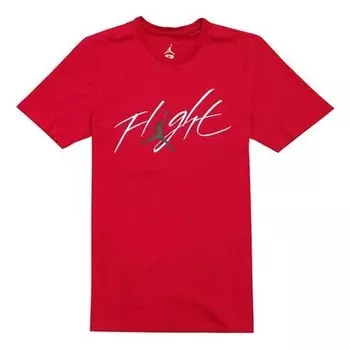 Футболка jumpman logo круглый ворот athleisure casual sports короткий рукав Air Jordan, красный