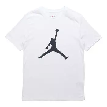 Футболка jumpman с логотипом бренда с принтом круглый вырез короткий рукав Air Jordan, белый