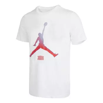 Футболка jumpmanteecrew повседневные спортивные дышащие с принтом с коротким рукавом Air Jordan, белый