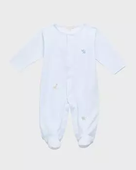 Футболка Jungle Mates для мальчика с ручной вышивкой, размер для новорожденных — 9М Kissy Kissy, цвет Light Blue