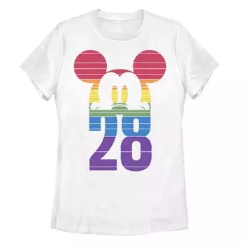 Футболка Junior's Disney Mickey Mouse 28 с выглядывающей радужной головой Licensed Character