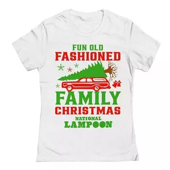 Футболка Junior's Fun Old Fashioned National Lampoon's с рисунком рождественских каникул Licensed Character, белый