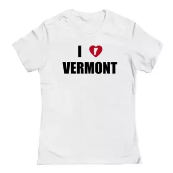Футболка Junior'S i Heart Vermont с графическим принтом Unbranded, белый