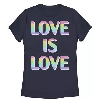 Футболка Junior's Love Is Love с надписью в радужную полоску