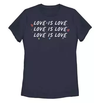 Футболка Junior's Love Is Love с простым текстом и надписью