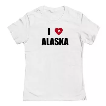 Футболка Junior'S с принтом "I heart Alaska" Unbranded, белый