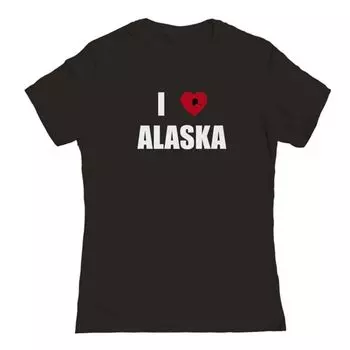 Футболка Junior'S с принтом "I heart Alaska" Unbranded, черный