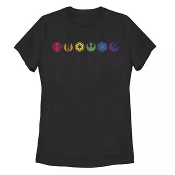 Футболка Junior's Star Wars Rainbow Icons Licensed Character