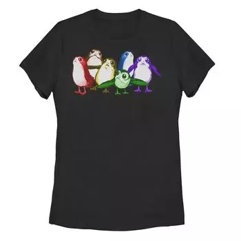 Футболка Junior's Star Wars Rainbow Porg Licensed Character