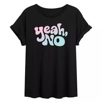 Футболка Junior's Yeah No Oversize Licensed Character, черный
