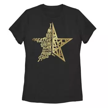 Футболка Juniors' BET Gold Star с текстовым заполнением Licensed Character