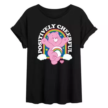Футболка Juniors' Care Bears с веселым струящимся рисунком Licensed Character, черный