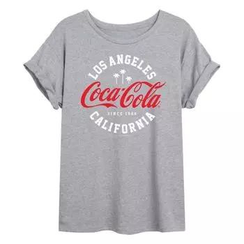 Футболка Juniors Coca Cola Los Angeles с принтом большого размера Licensed Character, серый