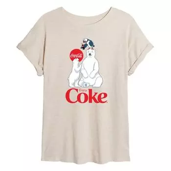 Футболка Juniors Coca-Cola Polar Bears Puffin большого размера Licensed Character, бежевый