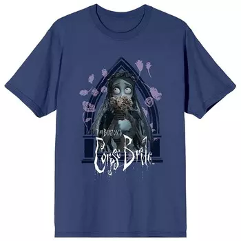 Футболка Juniors' Corpse Bride Emily Roses с рисунком Licensed Character, синий