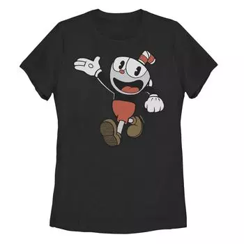 Футболка Juniors' Cuphead с эффектом потертости Happy Cuphead Licensed Character