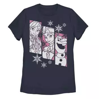 Футболка Juniors Disney Frozen Anna Elsa Olaf со снежинками и вставками Licensed Character