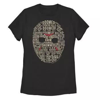 Футболка Juniors Friday The 13th Jason Mask с текстовым наполнением Licensed Character