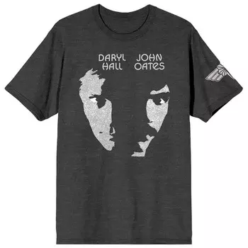 Футболка Juniors' Hall и Oates Face с рисунком крупным планом Licensed Character, серый
