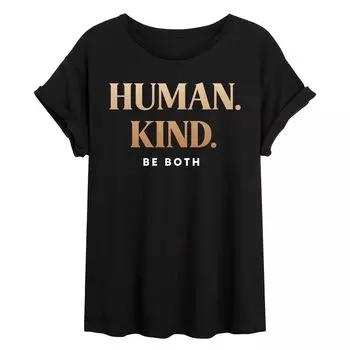 Футболка Juniors' Human Kind Be Both Flowy Licensed Character