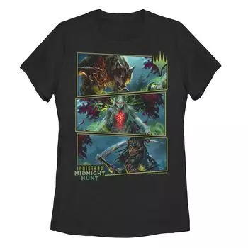 Футболка Juniors' Magic: The Gathering Innistrad Midnight Hunt с портретными панелями и графическим рисунком Licensed Character