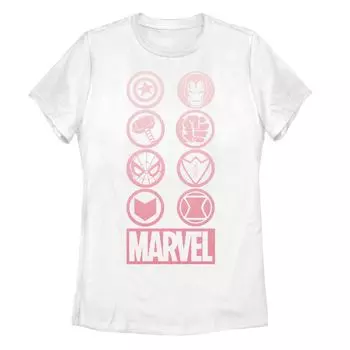 Футболка Juniors' Marvel Gradient Ombre Circle Icons Marvel
