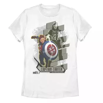 Футболка Juniors Marvel What If Captain Carter Action Pose Licensed Character