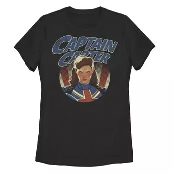Футболка Juniors Marvel What If Captain Carter Mug Shot Licensed Character