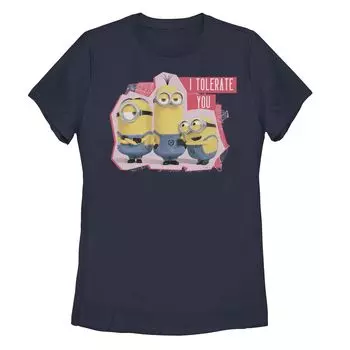 Футболка Juniors' Minions I Tolerate You Trio с портретом Licensed Character
