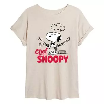 Футболка Juniors Peanuts Chef Snoopy oversize Licensed Character, бежевый