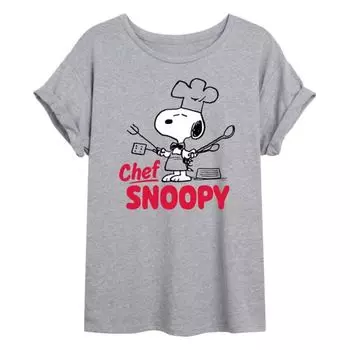 Футболка Juniors Peanuts Chef Snoopy oversize Licensed Character, серый