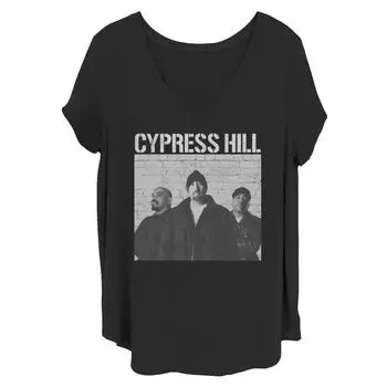 Футболка Juniors' Plus Cypress Hill Brick Wall с V-образным вырезом и рисунком Licensed Character