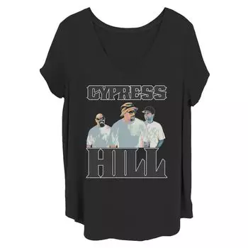 Футболка Juniors' Plus Cypress Hill с V-образным вырезом и графическим рисунком Licensed Character