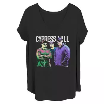 Футболка Juniors' Plus Cypress Hill Vintage Pose с V-образным вырезом и графическим рисунком Licensed Character
