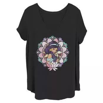 Футболка Juniors' Plus Disney Aladdin с витражным рисунком «Лотос» Licensed Character