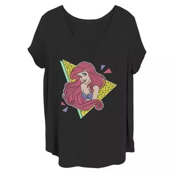 Футболка Juniors' Plus Disney Little Mermaid Ariel в стиле ретро 80-х Licensed Character
