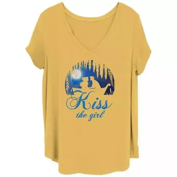Футболка Juniors' Plus Disney Little Mermaid Kiss Licensed Character