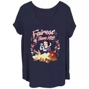 Футболка Juniors' Plus Disney Snow White Fairest Licensed Character, темно-синий