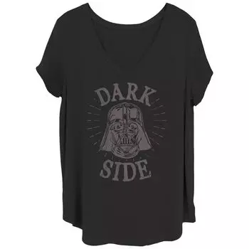 Футболка Juniors' Plus с изображением Дарта Вейдера и V-образным вырезом Dark Side Star Wars Star Wars