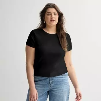 Футболка Juniors plus size slim fit для малышей So, черный