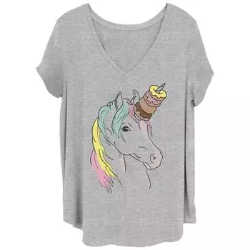 Футболка Juniors' Plus Unicorn с рисунком пончиков Licensed Character