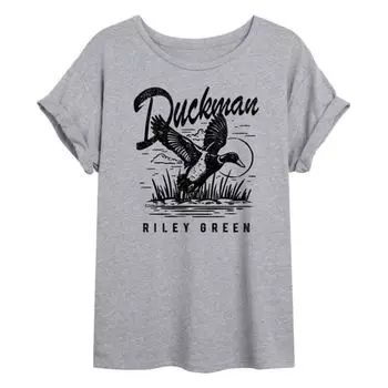 Футболка Juniors Riley Green Duckman большого размера Licensed Character, серый