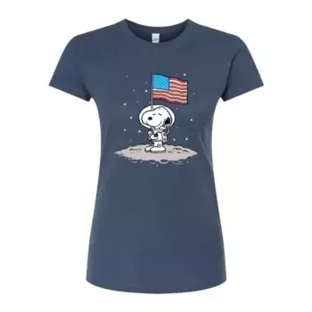 Футболка Juniors с принтом астронавта Снупи и Peanuts Licensed Character, синий
